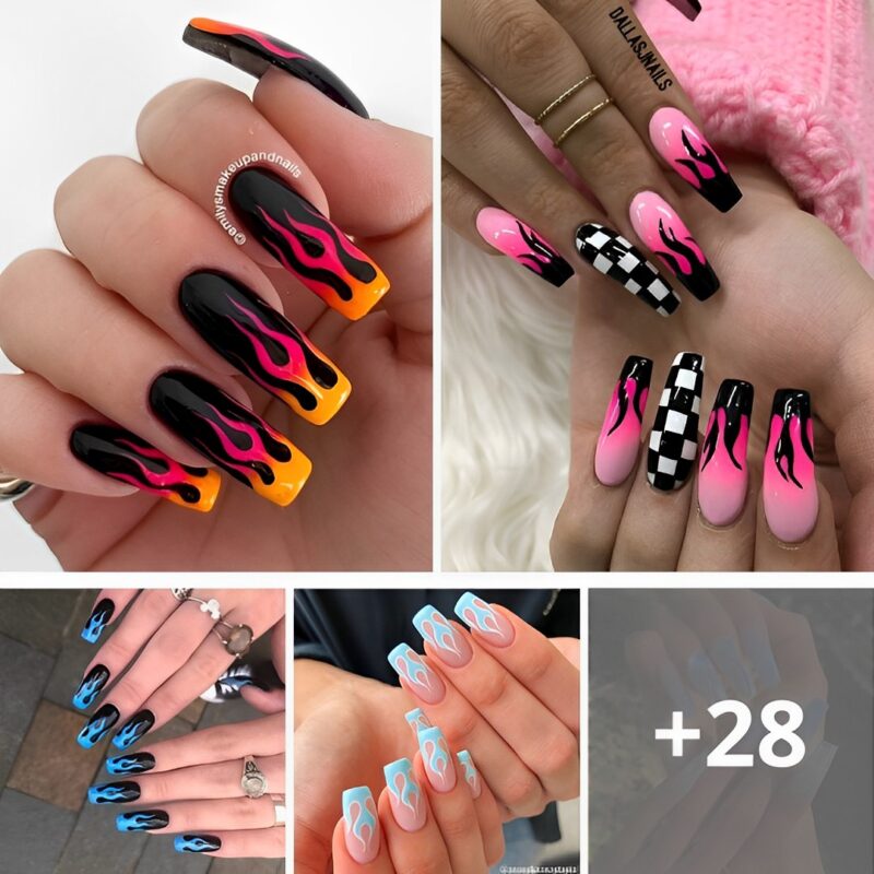67 Fabulous Flame Nail Ideas To Make You The Hottest Girl