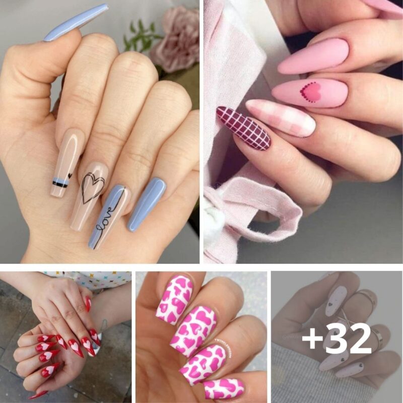 78+ Heart Nails Designs For A Sleek Manicure