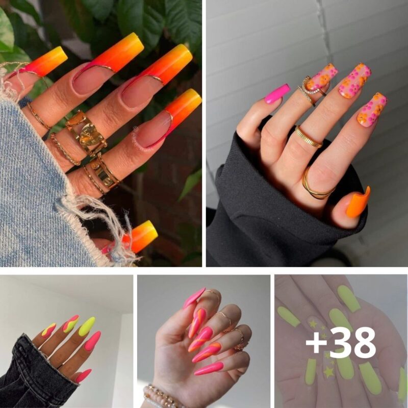 61 Bright Neon Nail Designs And Neon Nail Colors For Your Next Mani