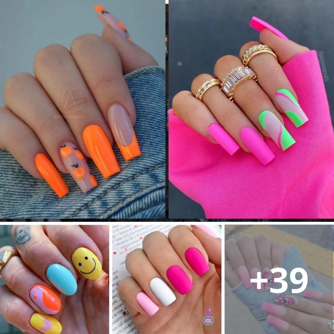 63+ Bright Nail Designs That Are Hot Right Now
