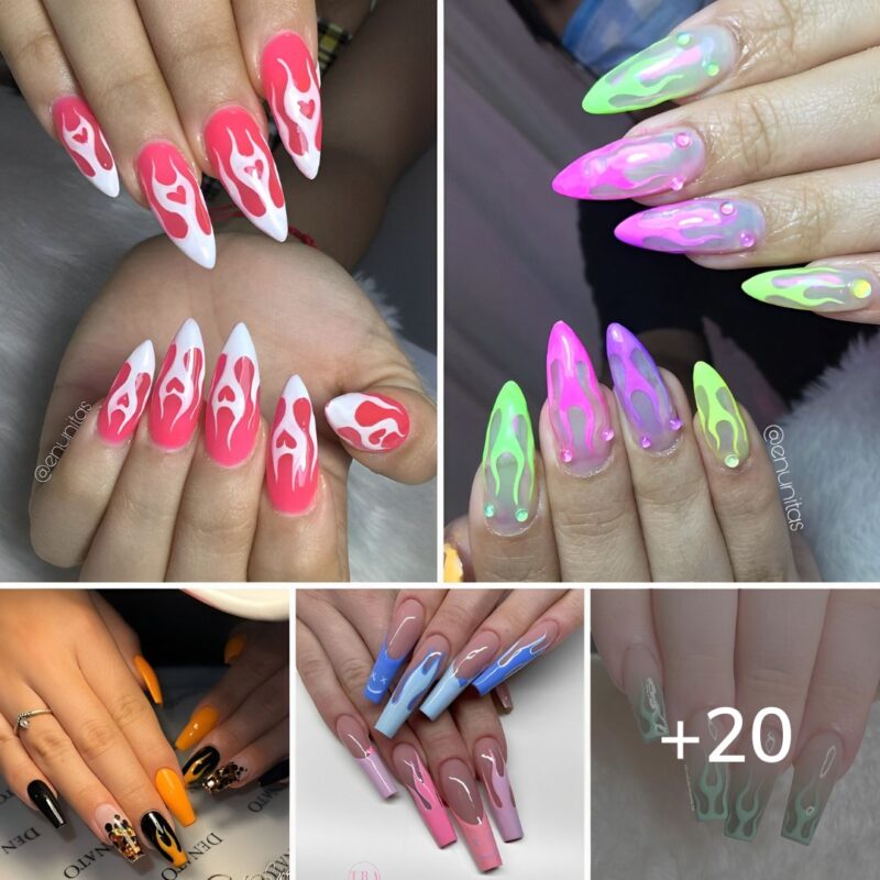 The Most Fashionable Flame Nails You Should Strive