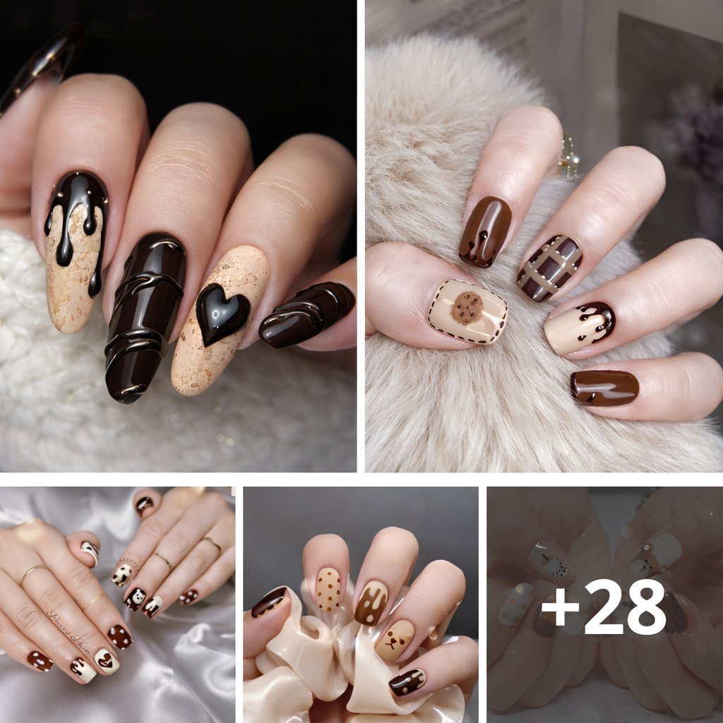 35 Chocolate Nail Art Designs That Are Sweeter Than Candies