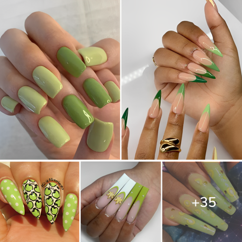 95+ Mild Green Nails To Attempt Out