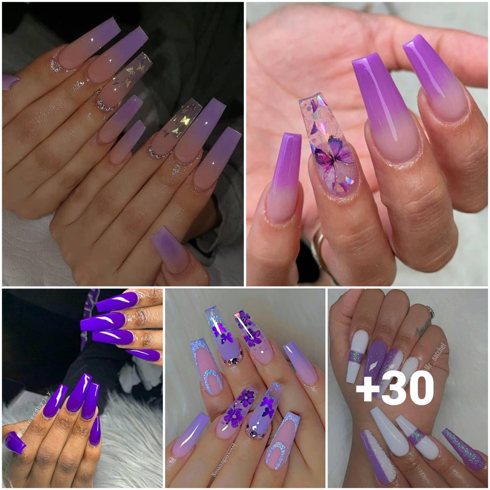 55+ Gorgeous Purple Nail Designs for a Daring and Artistic Look
