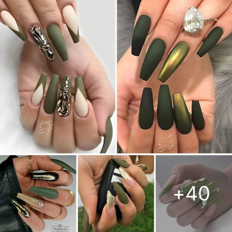 85 Olive Inexperienced Nails That Each Stylish Woman Wants To Get ASAP