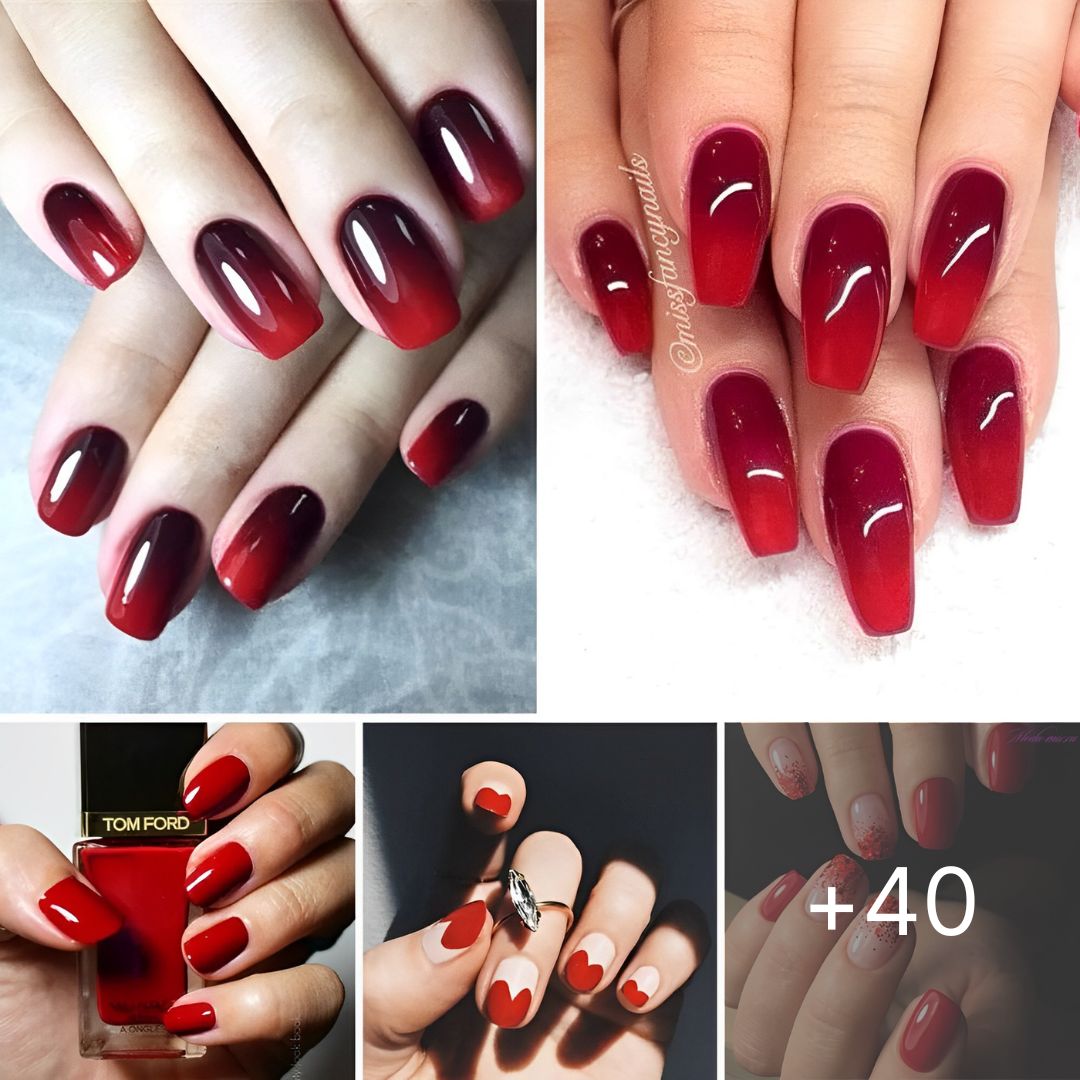 63 Inventive Crimson Acrylic Nail Designs to Encourage You