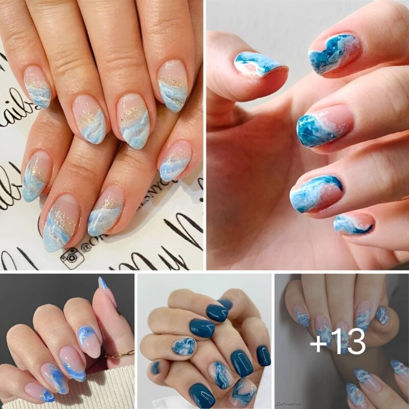 13 Lovely Concepts To Paint Your Nails With Sea Waves