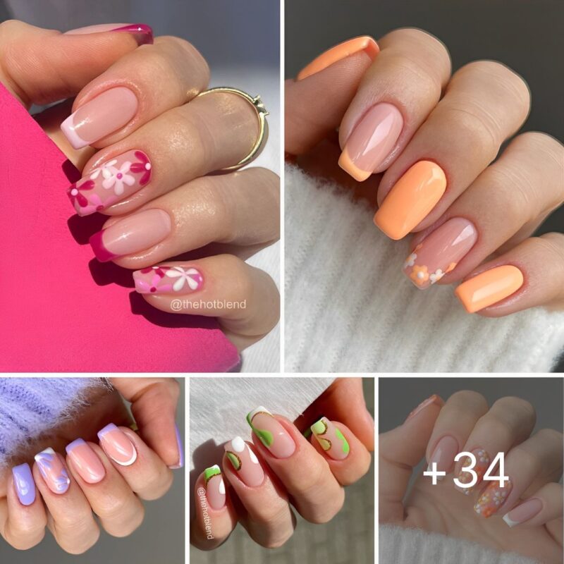 63 Elegant Quick French Tip Coffin Nails Excellent For Spring Nails 2023