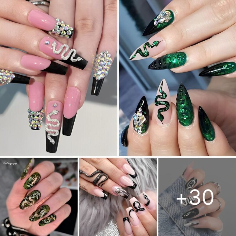 30 Seductive Snake Nail Designs To Launch Your Internal Seductress