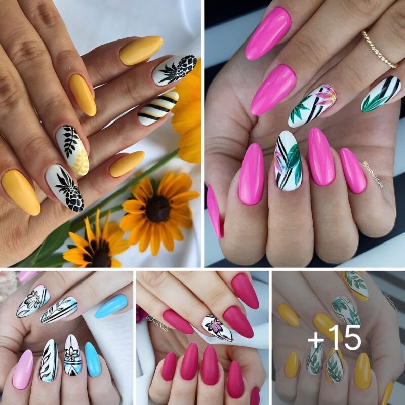 15+ Vivid Manicure With Flowers