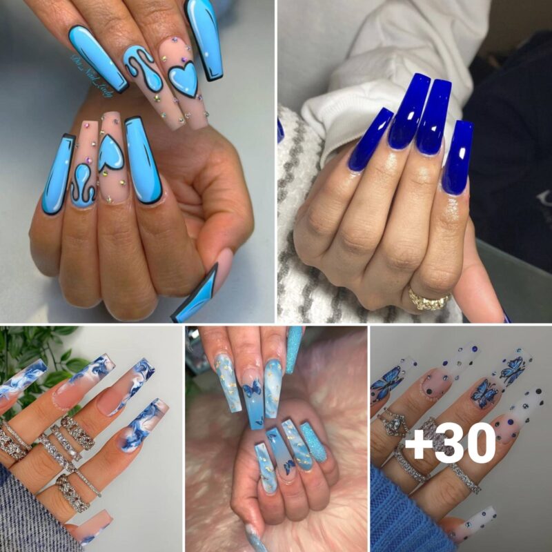 45+ Blue Nail Inspiration Concepts for a Timeless and Refined Look