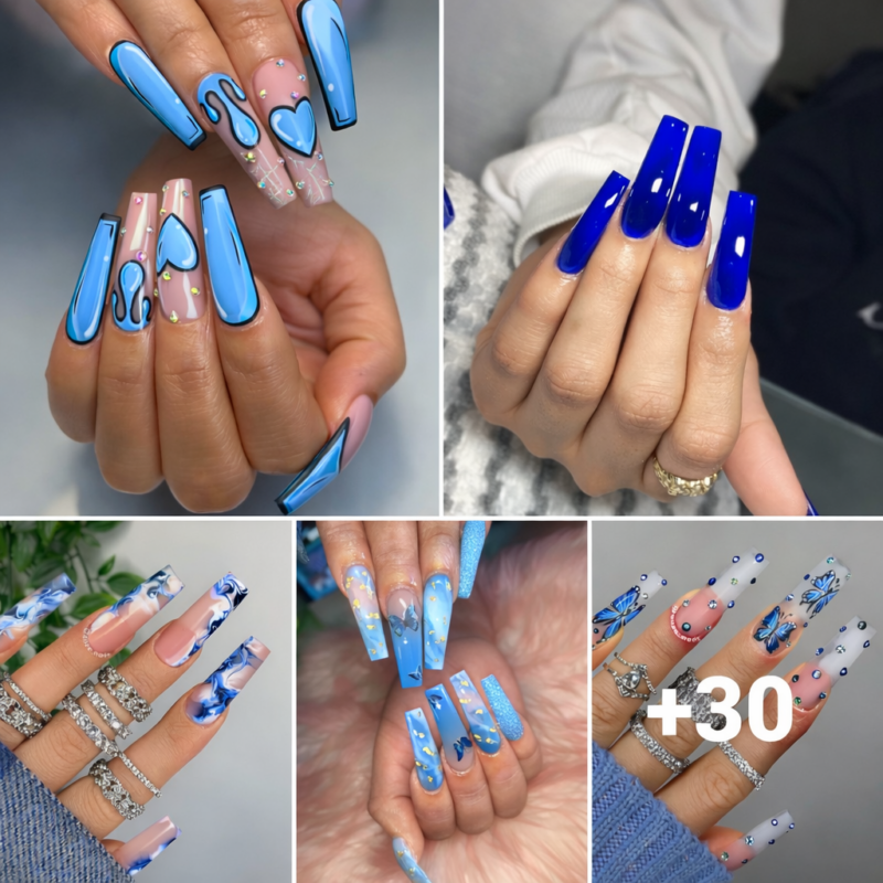 45+ Blue Nail Inspiration Concepts for a Timeless and Refined Look
