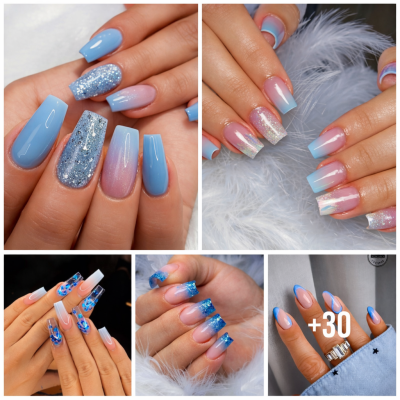 30 Glamorous Cyan Manicure Designs that Fiercely HypnoTize Femininity At First Glɑnce