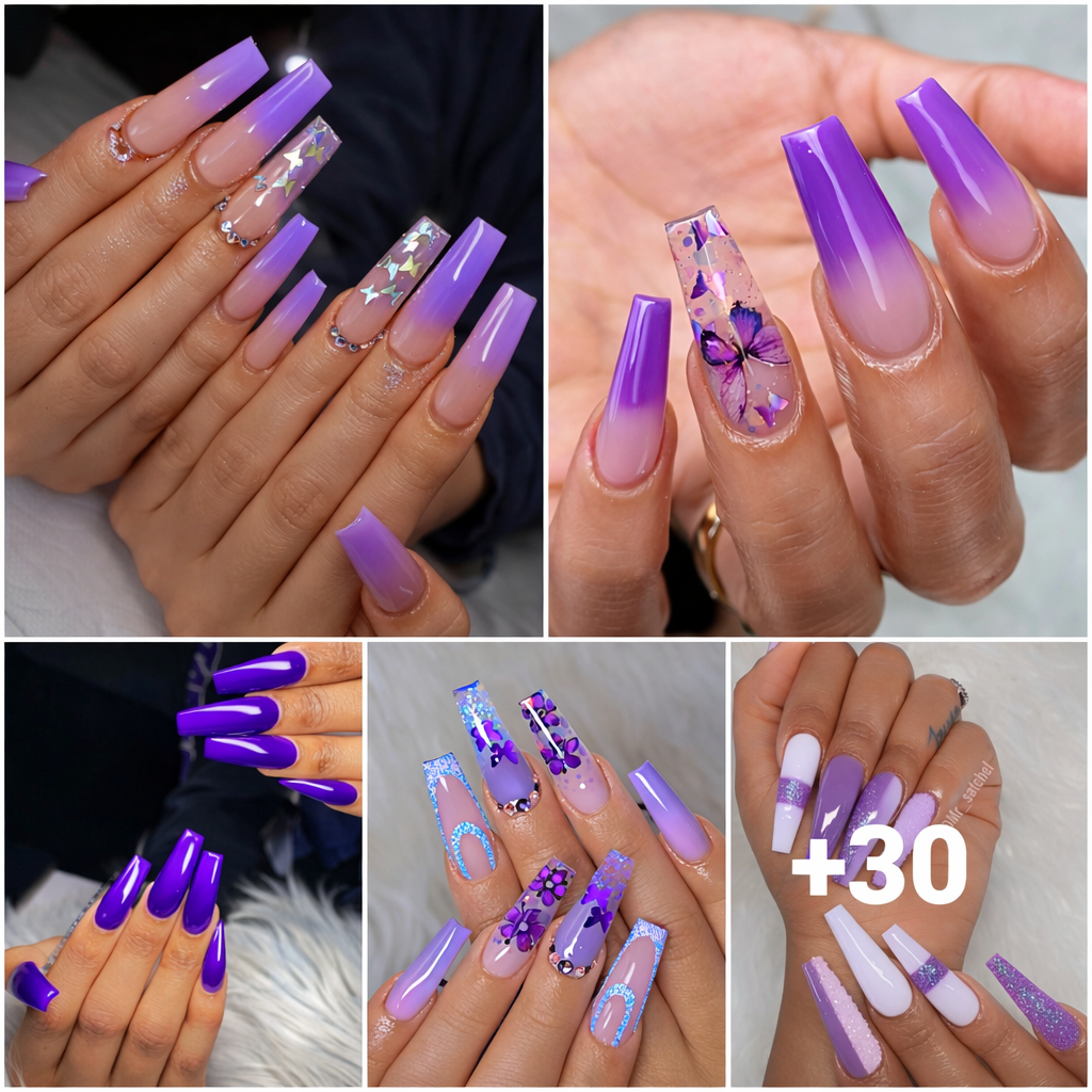 55+ Gorgeous Purple Nail Designs for a Daring and Artistic Look