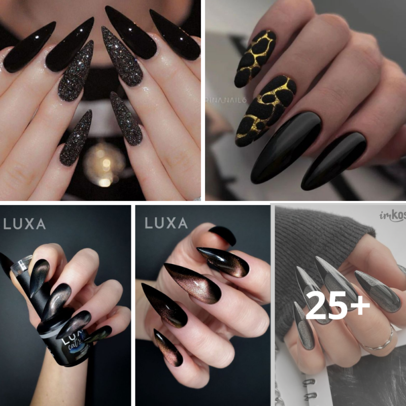 65+ Elegant Black Nail Artwork Concepts for a Glamorous Contact
