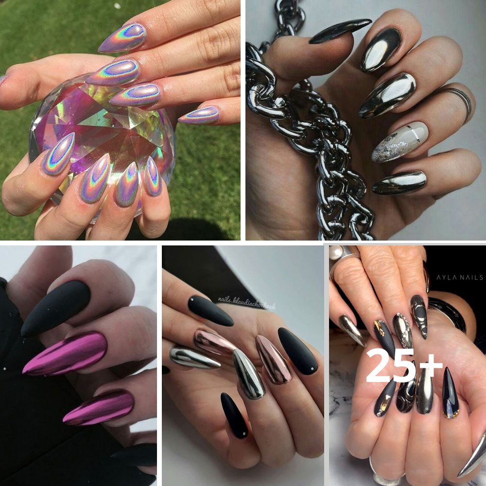 27 Gorgeous Chrome Nail Designs for Your Memorable Night