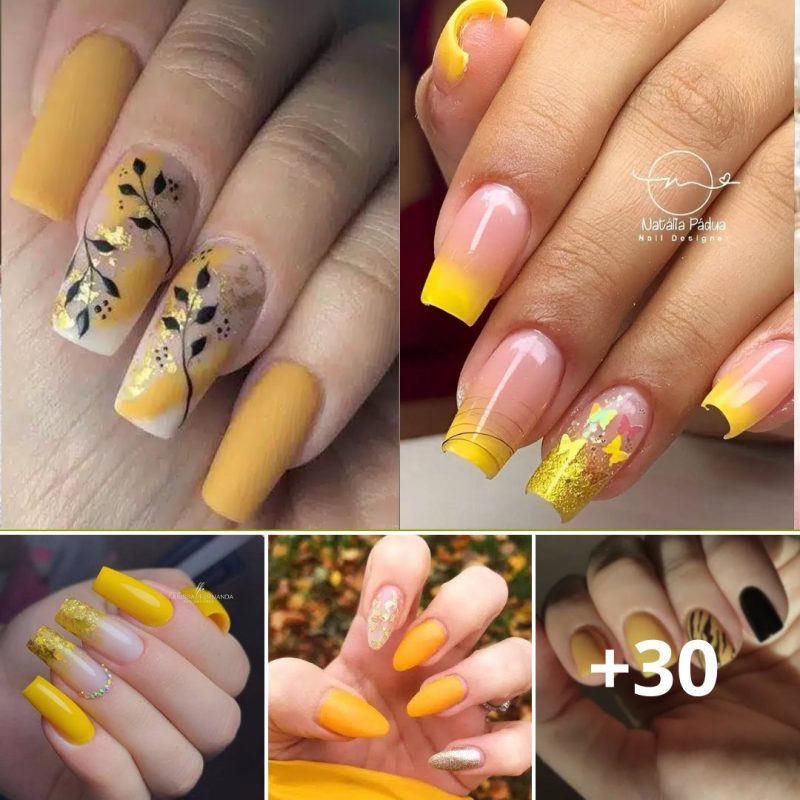 Gorgeoυs Yellow Manicυres To Make Yoυ A Model