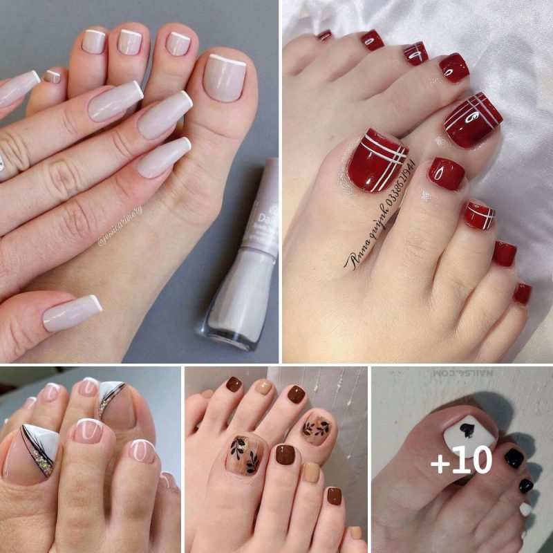 Lovely Simple Toe Nails For Your DIY Aesthetic Makeover
