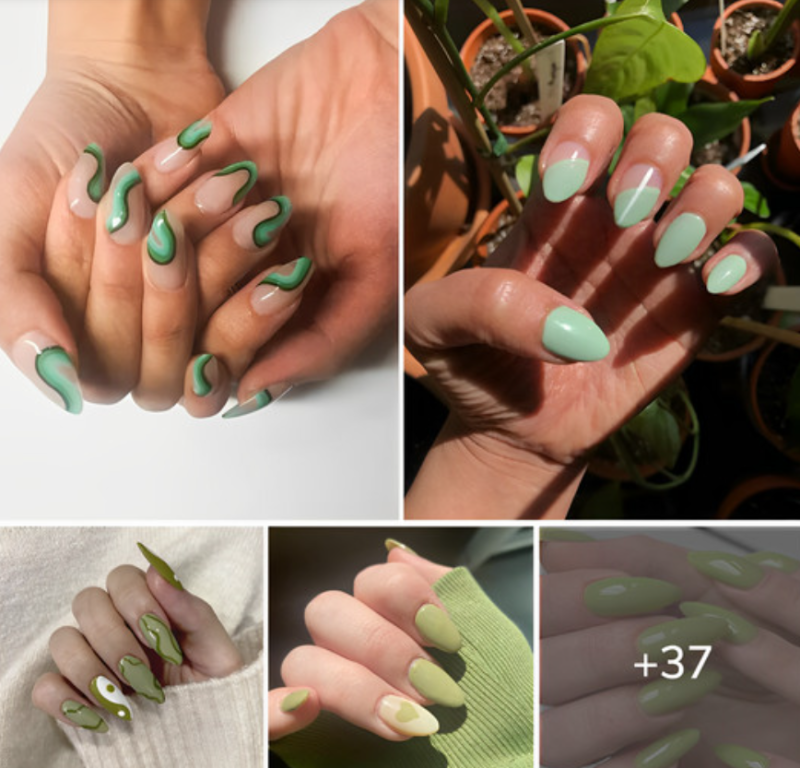51 Trendy Sage Green NɑiƖ Ideas to ExperιmenT wiTh This MonTh