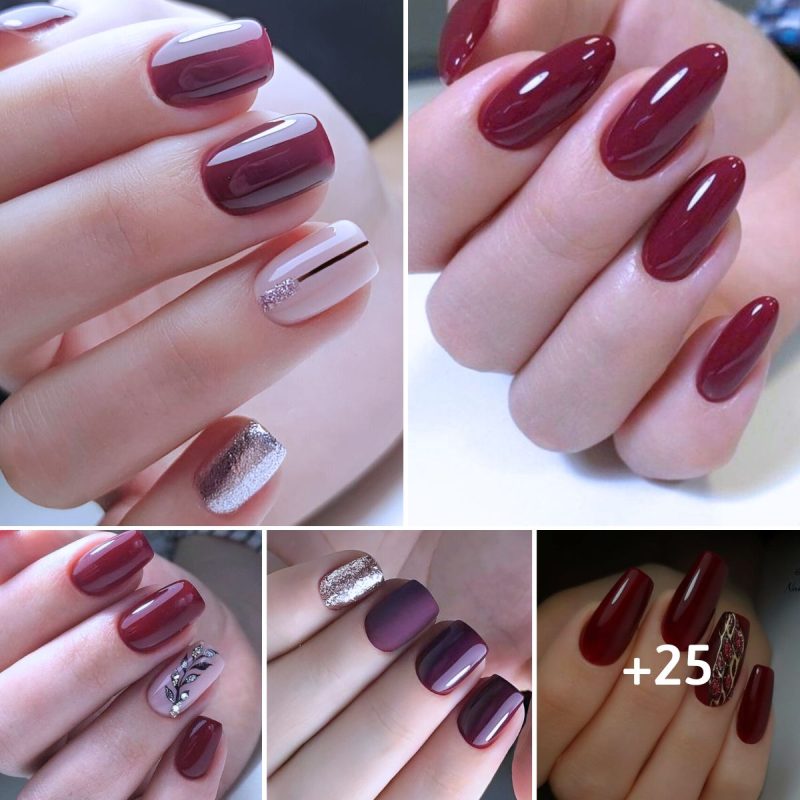 30 Red Wine Nail Ideas To Celebrate Autumn