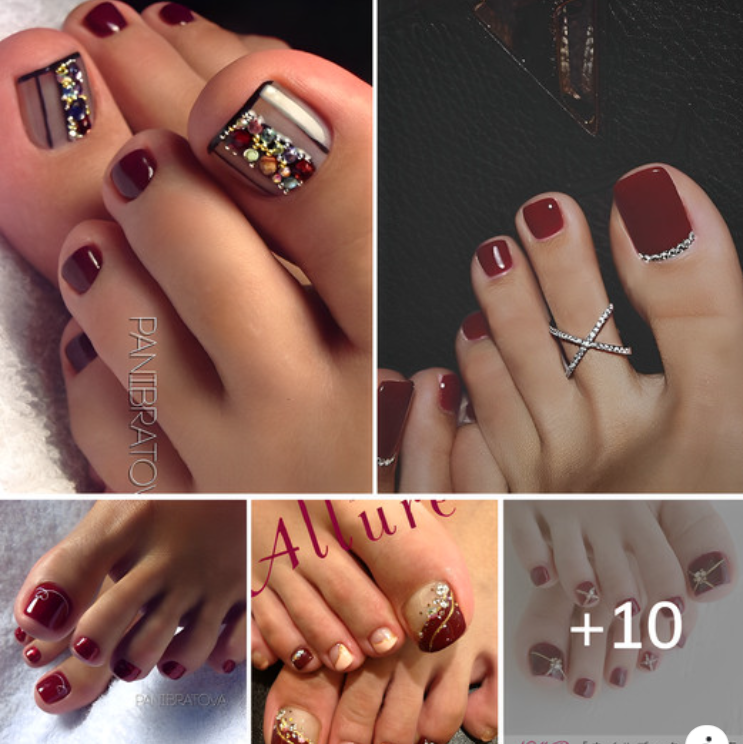 A Red French Tip Toe Nail Upgrade