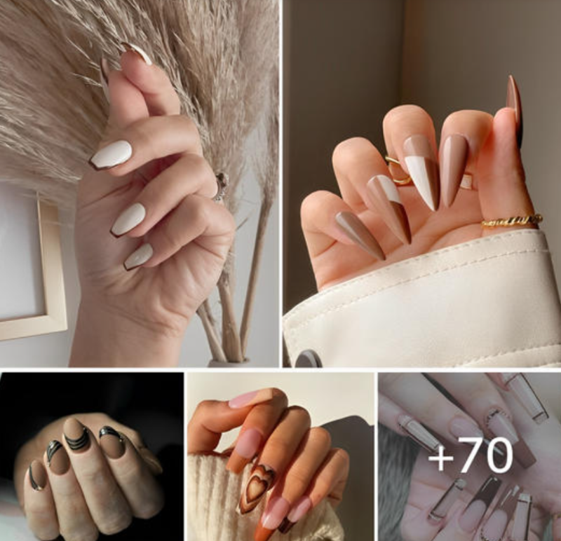 99 Captivating Shots: Brown Fɾench Tιp Nɑils