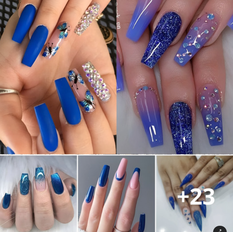 These 22 Vibrant Blυe Nail Iмages Are The Latest BeaυtyTok Obsession