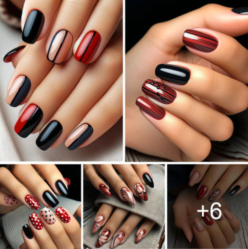 10 Bold Red and Black Nail Designs That Speak Volumes