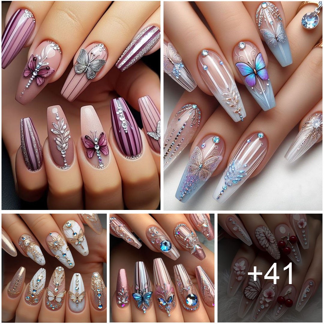 Fluttering Elegance: Captivating Butterfly Nail Art Designs