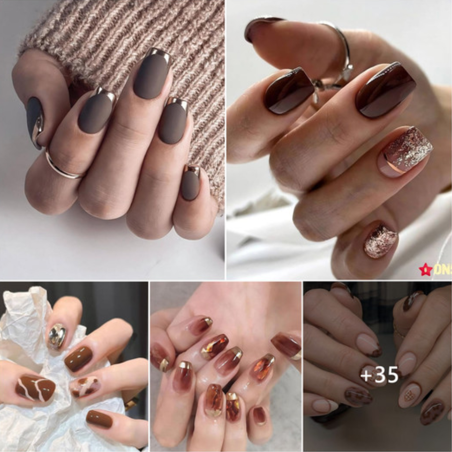 35 Short Brown Nails That Every Pretty Lady Loves ‎