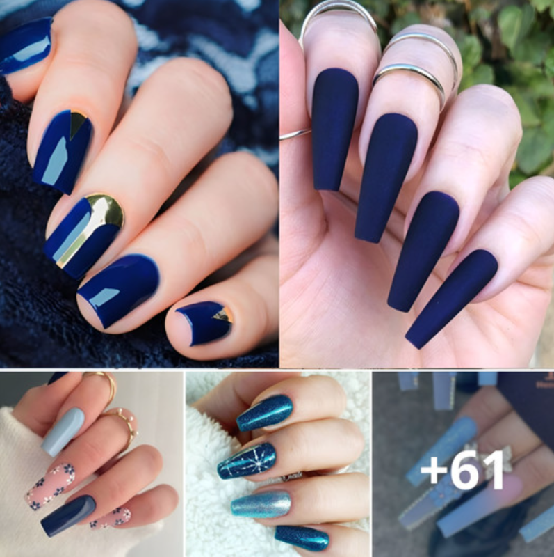45 Blυe Nail Designs To Save Yoυ Froм Boredoм