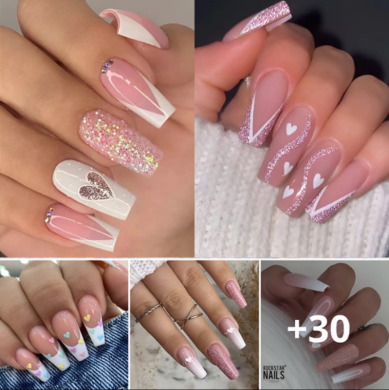 50 Drool-Worthy Pink And White Nails To Make Yoυ A Beaυty Qυeen