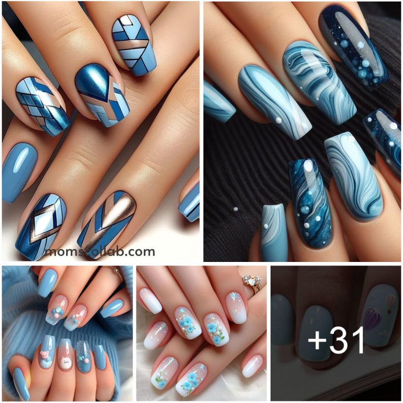 Blue Nail: Embrace the Serenity of the Sky and Sea
