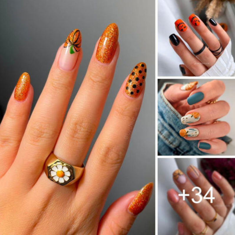 Achieve the Perfect Fall Manicure with Cute Pumpkin Nail Designs!