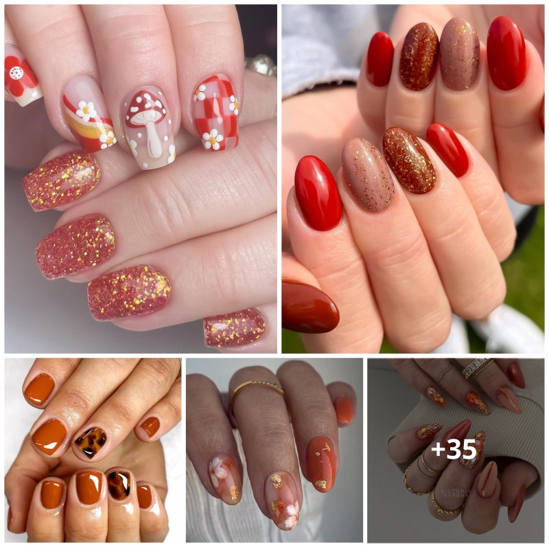35 Stunning Burnt Orange Nails To Get You Ready For Fall