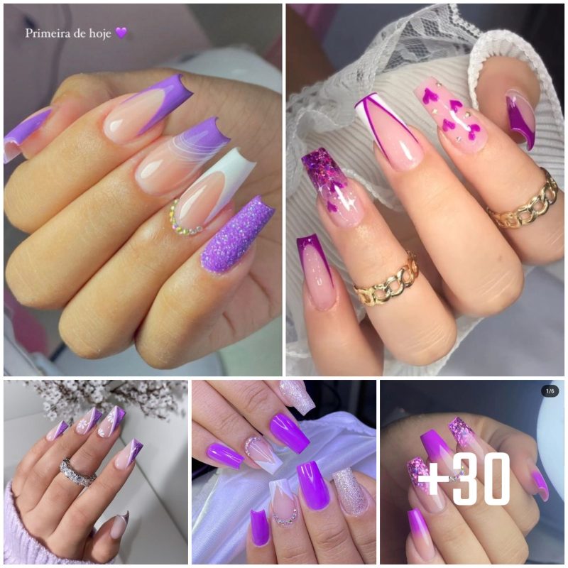 Royal Vibes: 30+ Gorgeous Purple Nail Art Inspirations for 2024