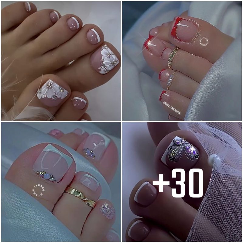 French Perfection: Graceful Toenail Art for Timeless Beauty