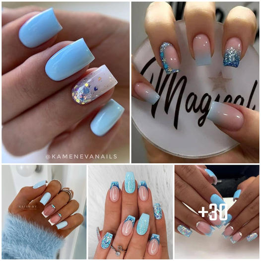 Elegant Azure: Short Blue Nail Ideas for Every Occasion