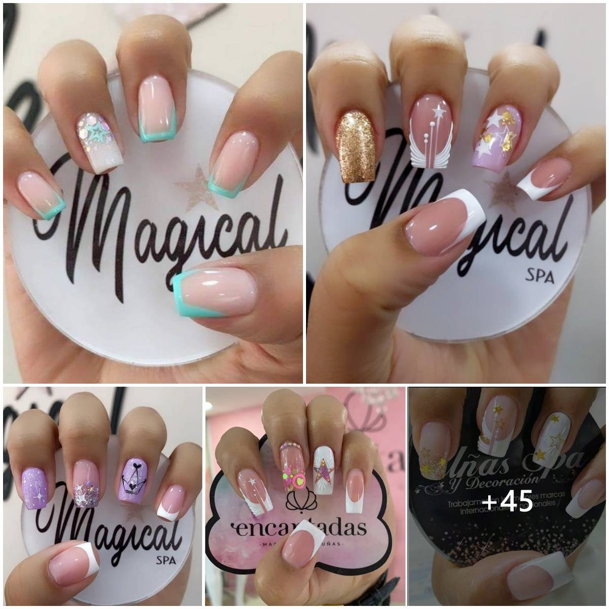 Quick inspiration ideas for short nails with trendy prints. 