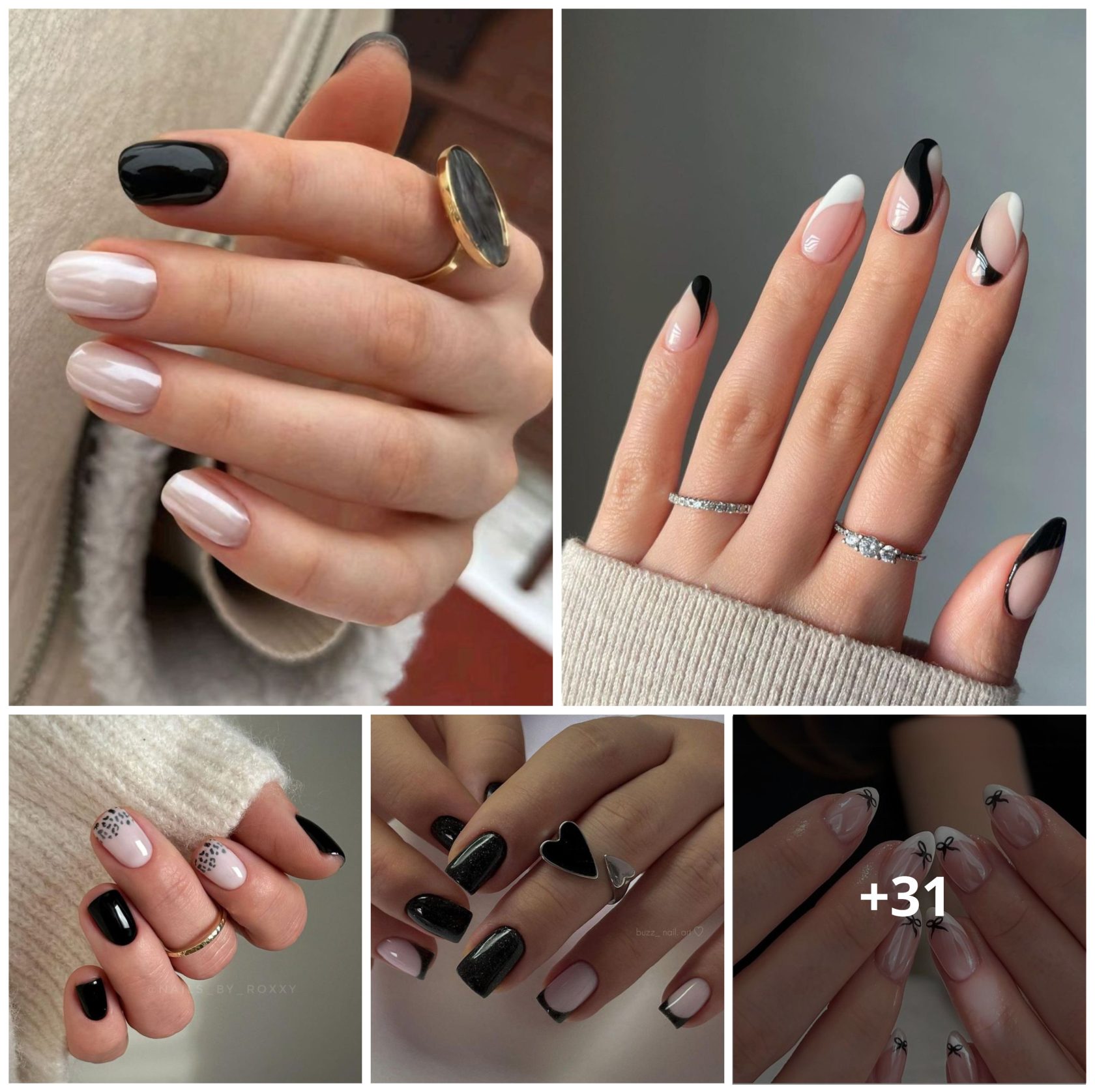 31 Insanely Cool Black and White Nail Designs to Try