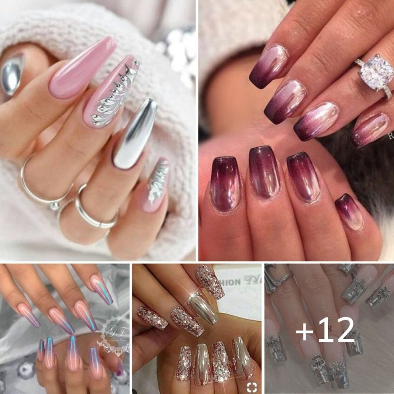 12 Flamboyant Chrome Nails For Extravagant Occasions