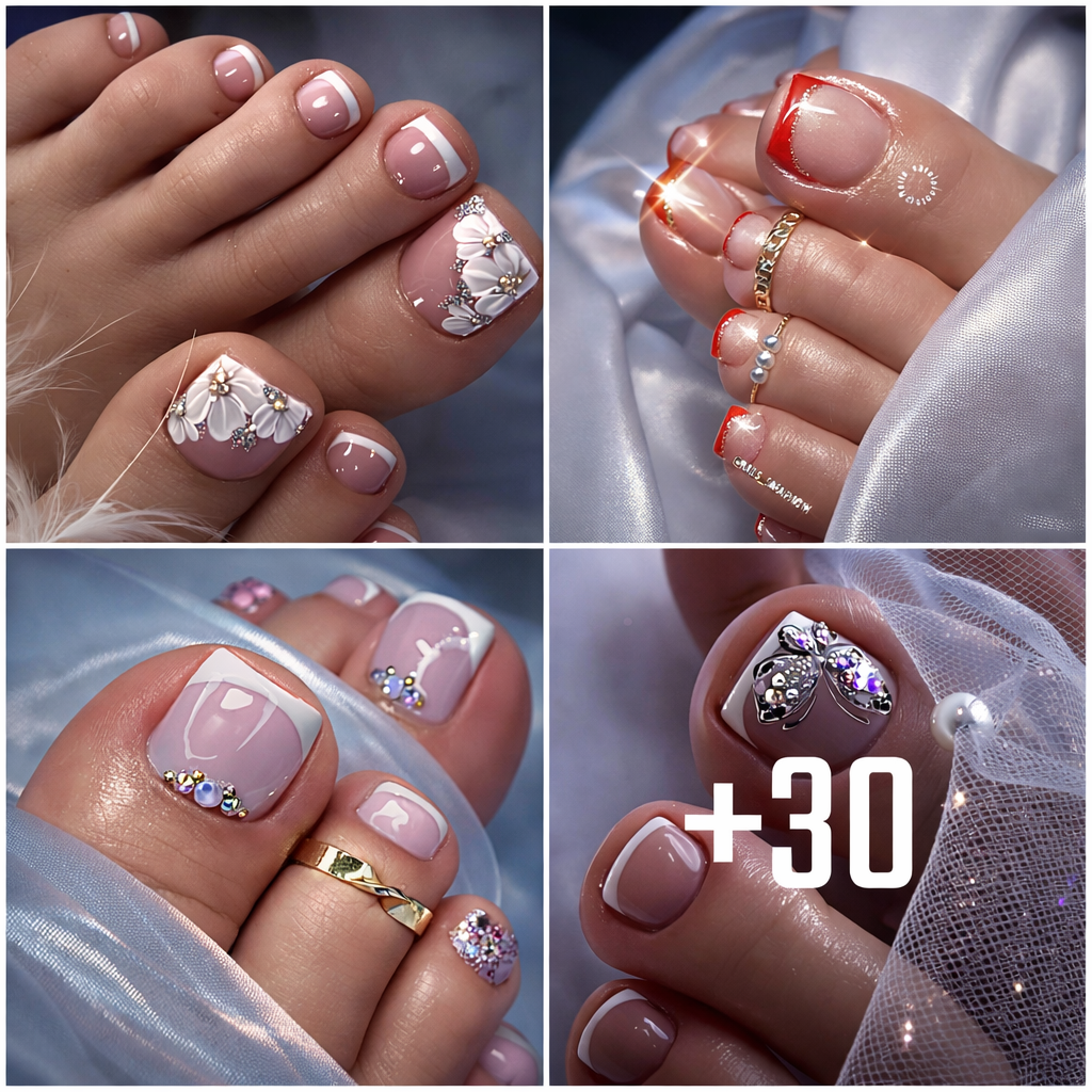French Perfection: Graceful Toenail Art for Timeless Beauty