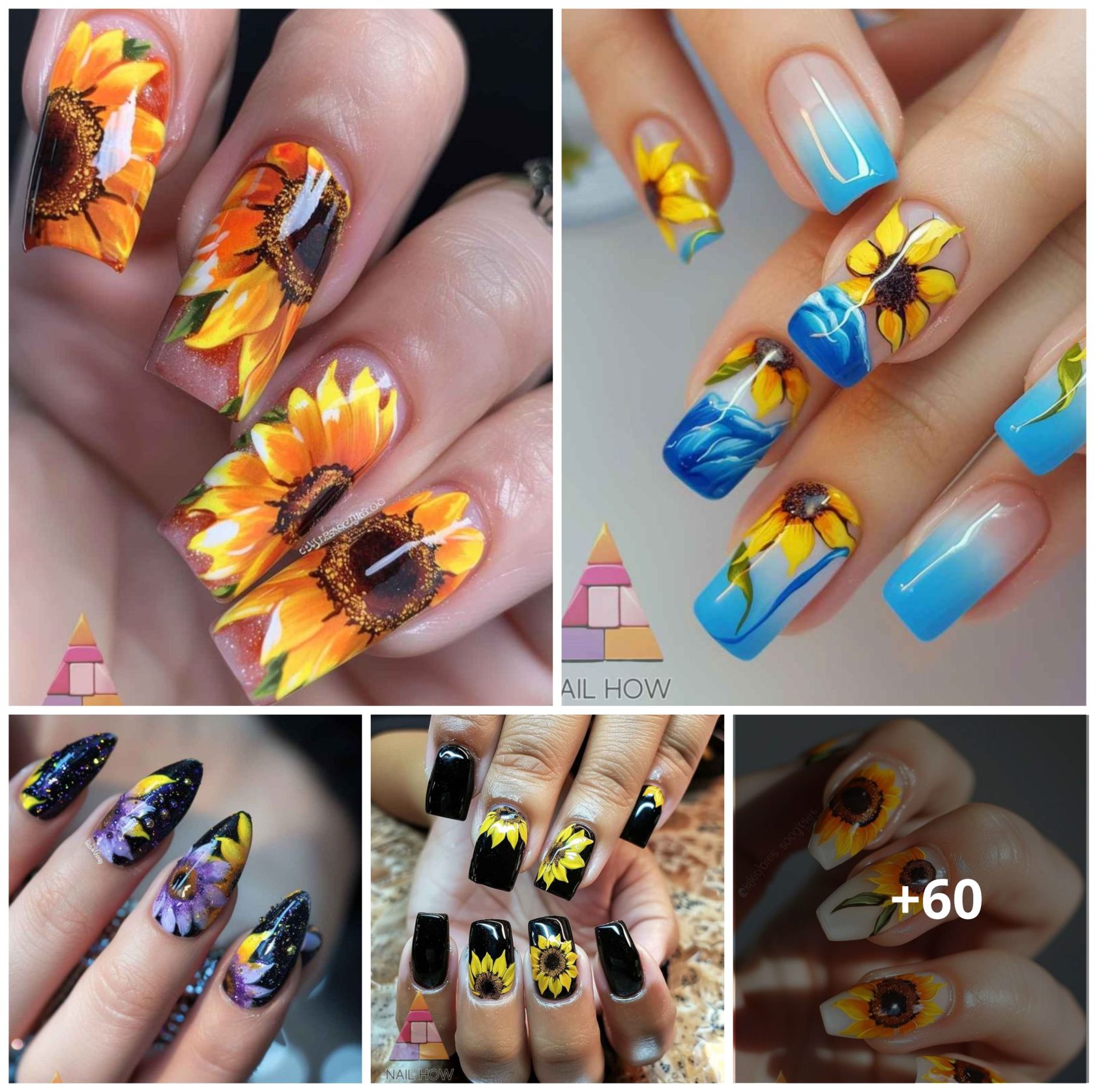 The Charm of Sunflower Nail Designs