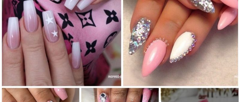 30 Stunning Pink and White Nail Designs 2024