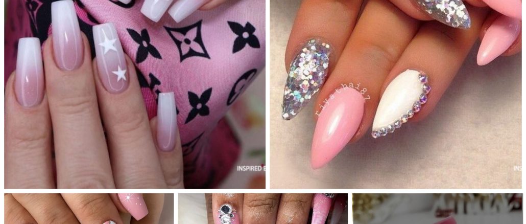 30 Stunning Pink and White Nail Designs 2024