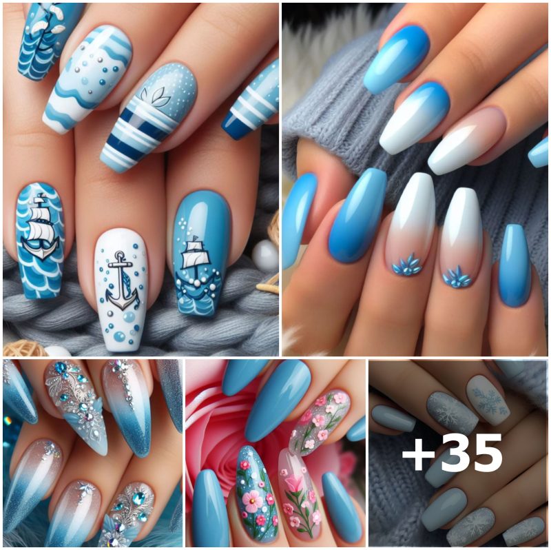 Los Diseños de Uñas Azules Más Impresionantes de 2024 Revelados