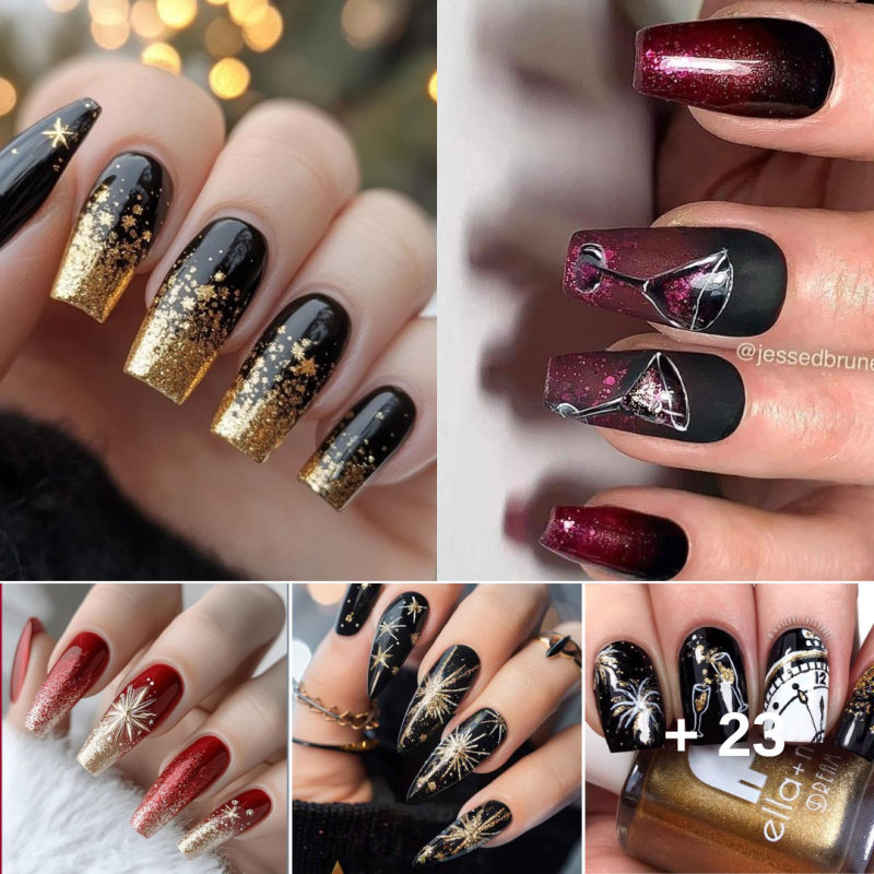 Uñas acrílicas glamurosas para Año Nuevo 2025: tendencias y diseños atrevidos