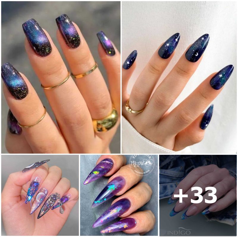 33 diseños de uñas Galaxy que elevarán tu manicura a otro nivel impresionante