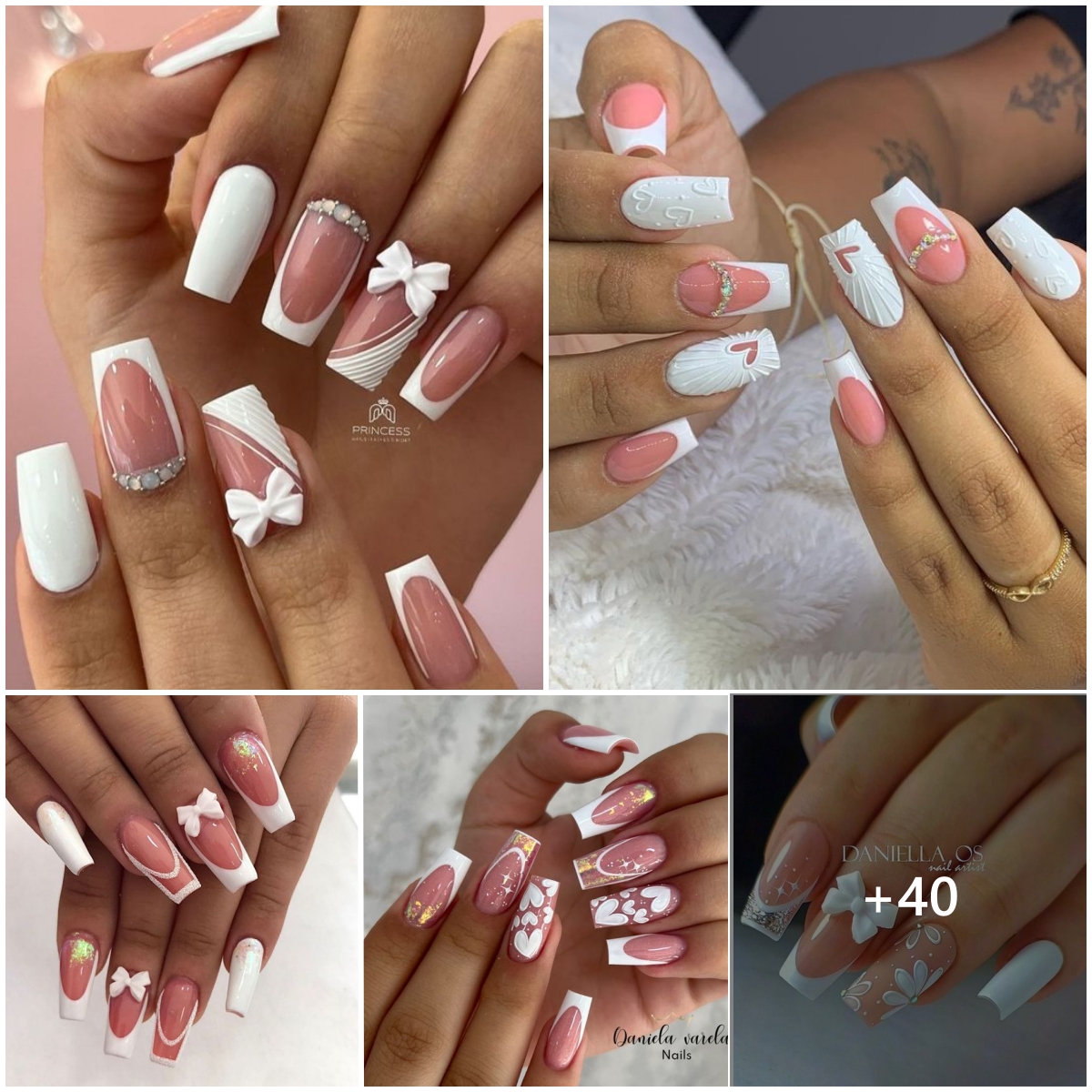 40+ Ideas de uñas blancas que nunca pasan de moda
