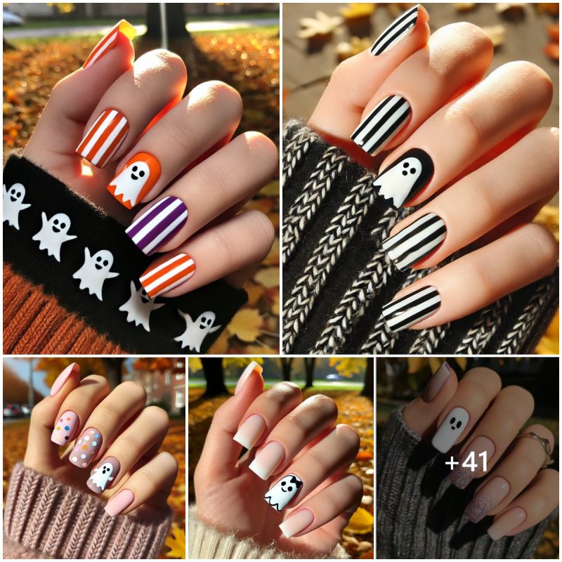 20 Diseños de Uñas Fantasmales para Celebrar la Temporada Espeluznante